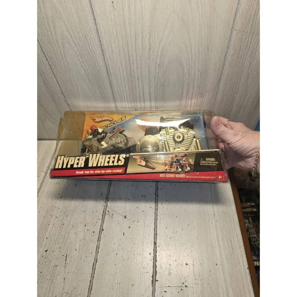 Vintage Hot Wheels Hyper Wheels Dual Motorcycle Launcher And 2 Motorcycles New